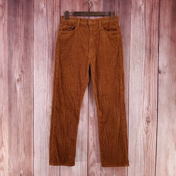 Mother Womens Size 30 High Waisted Study Hover Deep In The Valley Burnt Orange - Picture 1 of 16